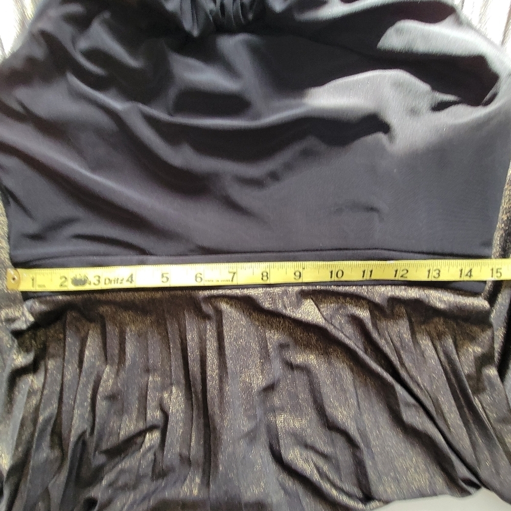 Xscape Shimmer Pleated Maxi Dress. - Picture 7 of 14